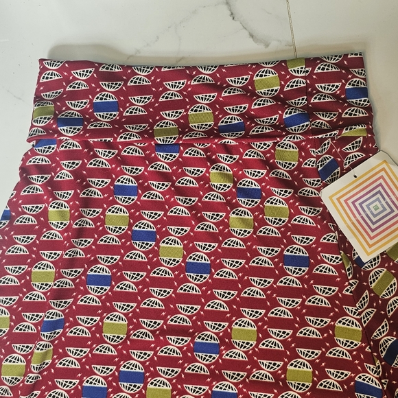 NWT LuLaRoe XXS Summer Red Pattern Maxi Skirt - Picture 2 of 7
